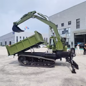 Forestry Machinery Customized Mini Crawler Dumper Compact Farm Tractor With Digger - Image 3