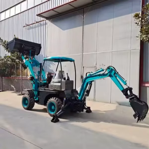 Free Shipping Backhoe Loader Mini Retroexcavadora Farm Tractor Backhoe Loader 4x4 Backhoe - Image 2