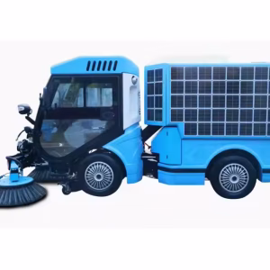 Solar Lithium Cleaning Electric Huge Floor Sweeper Ride on Battery Power Street Cleaning Equipment Road Sweeper - Image 2