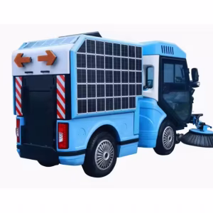 Solar Lithium Cleaning Electric Huge Floor Sweeper Ride on Battery Power Street Cleaning Equipment Road Sweeper - Image 3