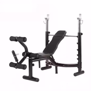 High Quality Fitness Equipment Adjustable Exercise Weight Lifting Barbell Bench Press Squat Rack Bench for Home Gym - Image 2
