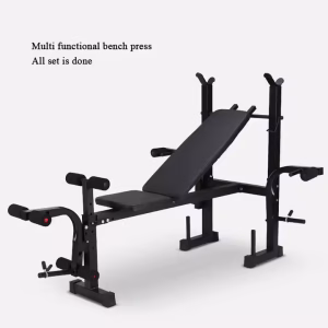 High Quality Fitness Equipment Adjustable Exercise Weight Lifting Barbell Bench Press Squat Rack Bench for Home Gym - Image 3