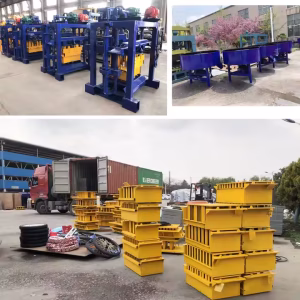 QT4-40 Manual Concrete Block Brick Machine Making Manual Hollow Interlocking Brick Making Machine - Image 3